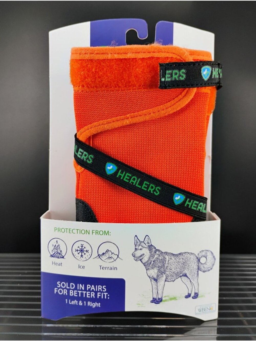 Healers Dog Boots Urban Walkers M-L Orange Terrain Protection